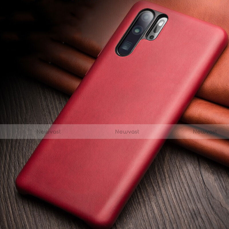 Soft Luxury Leather Snap On Case Cover R11 for Huawei P30 Pro New Edition Red