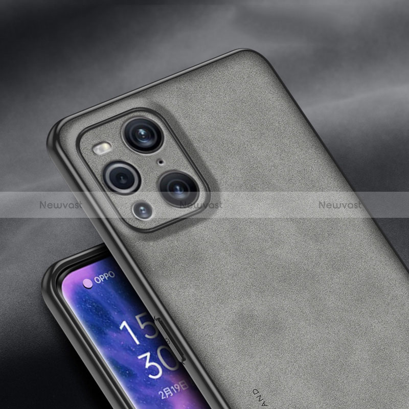 Soft Luxury Leather Snap On Case Cover S01 for Oppo Find X3 5G