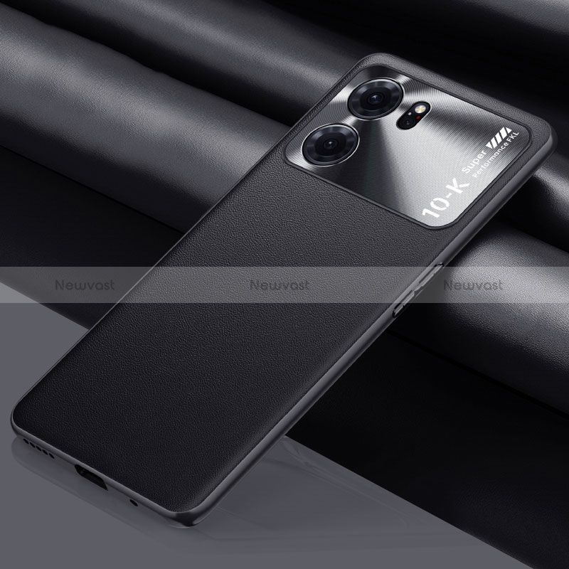 Soft Luxury Leather Snap On Case Cover S01 for Oppo K10 5G Black