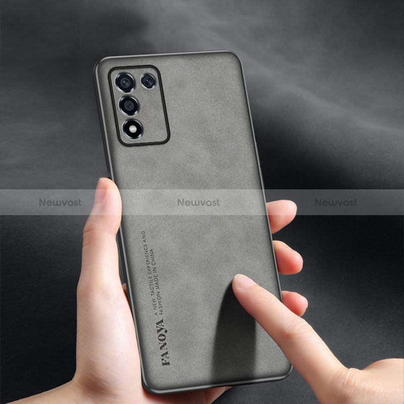 Soft Luxury Leather Snap On Case Cover S01 for Realme Q3s 5G