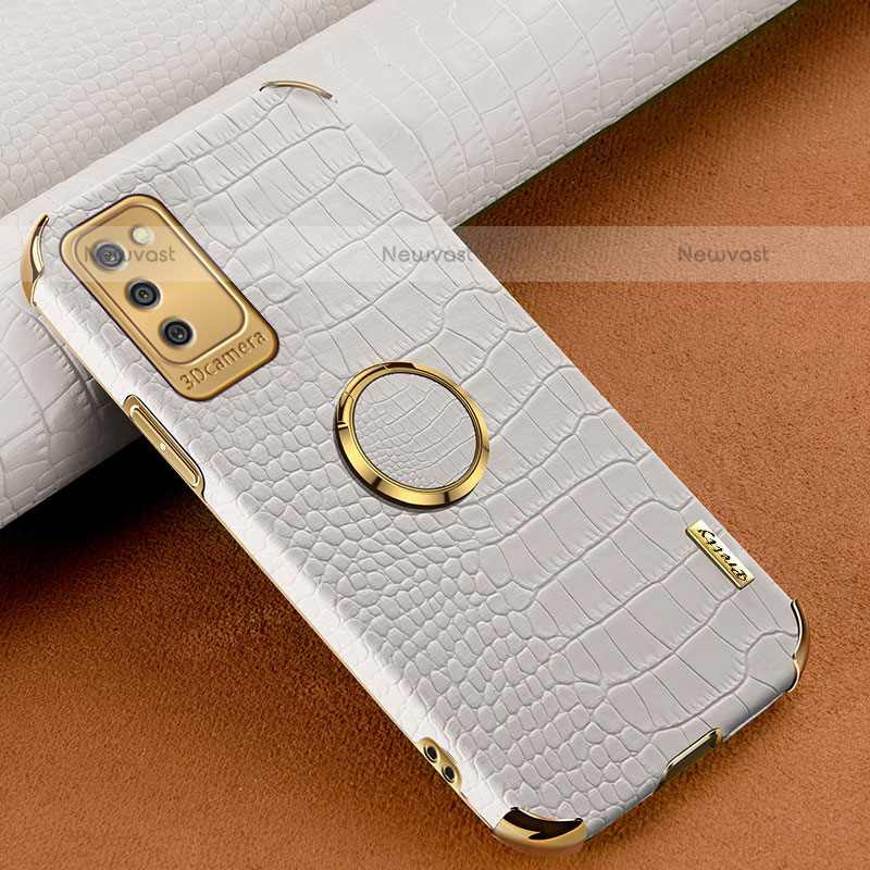 Soft Luxury Leather Snap On Case Cover S01 for Samsung Galaxy A02s White