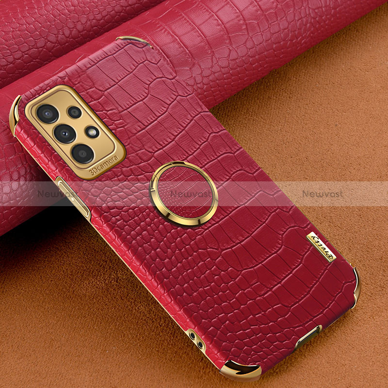 Soft Luxury Leather Snap On Case Cover S01 for Samsung Galaxy A13 4G Red