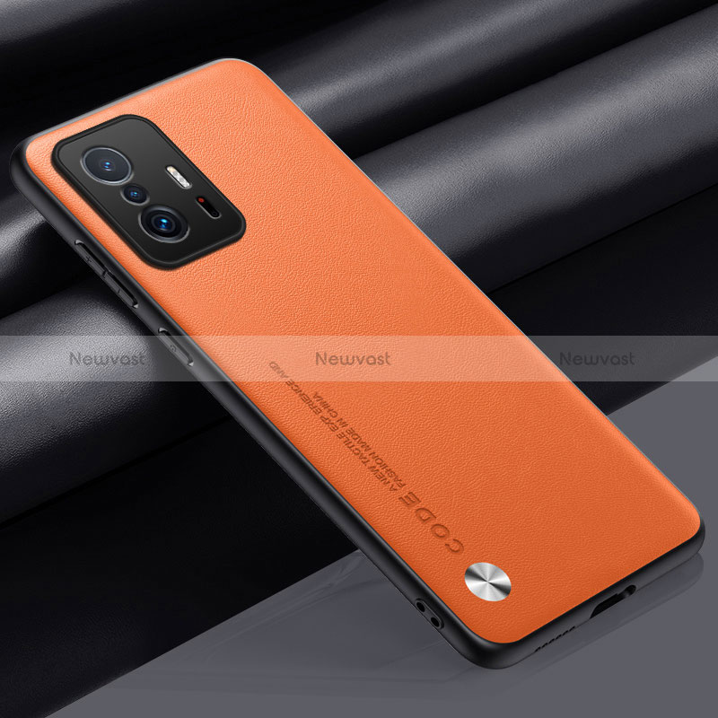 Soft Luxury Leather Snap On Case Cover S01 for Xiaomi Mi 11T 5G Orange