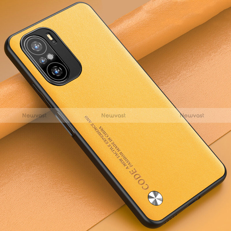 Soft Luxury Leather Snap On Case Cover S01 for Xiaomi Mi 11X 5G Yellow