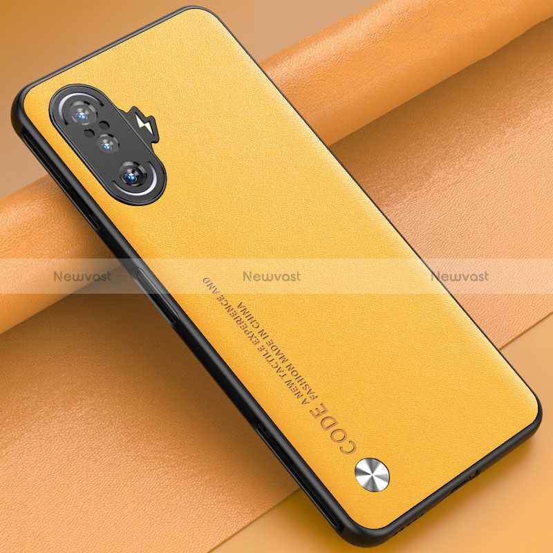 Soft Luxury Leather Snap On Case Cover S01 for Xiaomi Poco F3 GT 5G Yellow