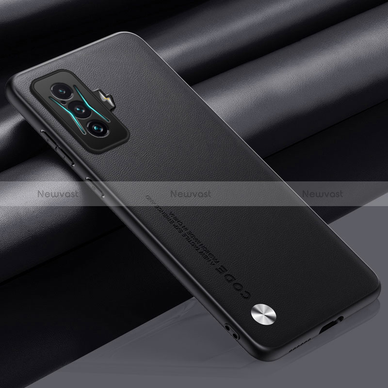 Soft Luxury Leather Snap On Case Cover S01 for Xiaomi Poco F4 GT 5G Black