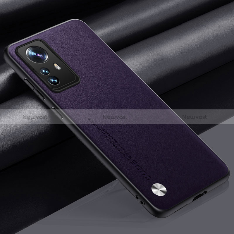 Soft Luxury Leather Snap On Case Cover S01 for Xiaomi Redmi K50 Ultra 5G Purple