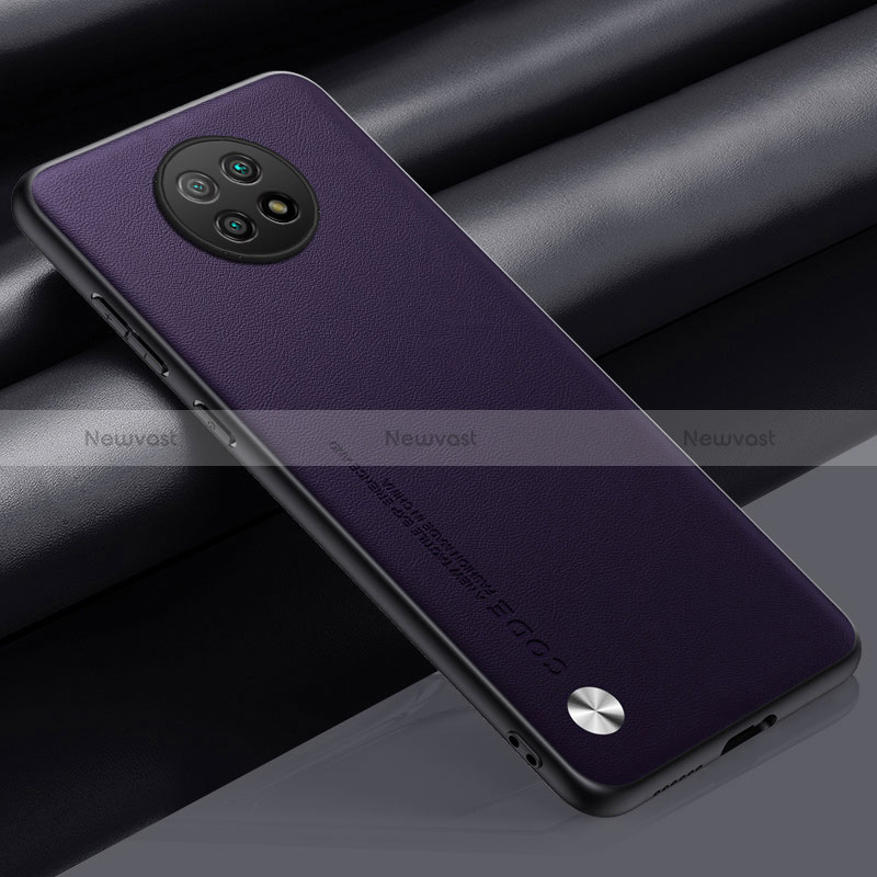 Soft Luxury Leather Snap On Case Cover S01 for Xiaomi Redmi Note 9 5G Purple