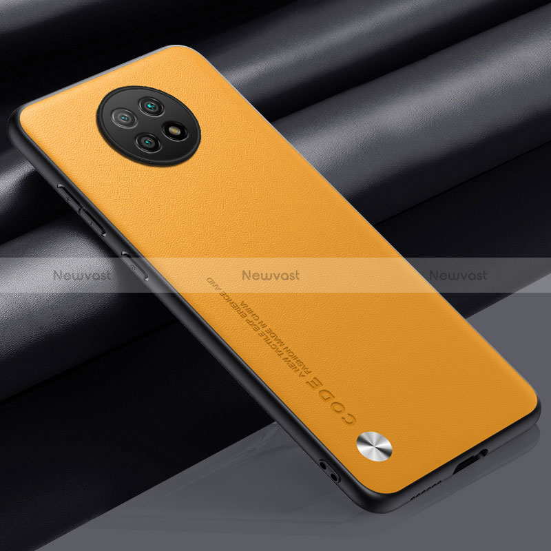 Soft Luxury Leather Snap On Case Cover S01 for Xiaomi Redmi Note 9 5G Yellow