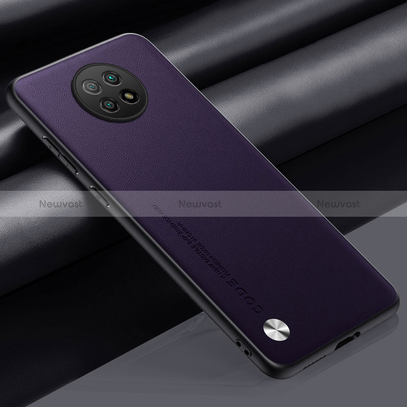 Soft Luxury Leather Snap On Case Cover S01 for Xiaomi Redmi Note 9T 5G Purple