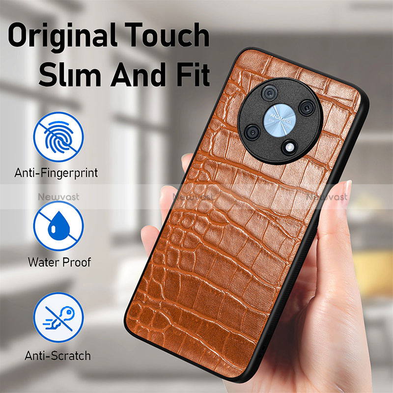 Soft Luxury Leather Snap On Case Cover S01D for Huawei Enjoy 50 Pro