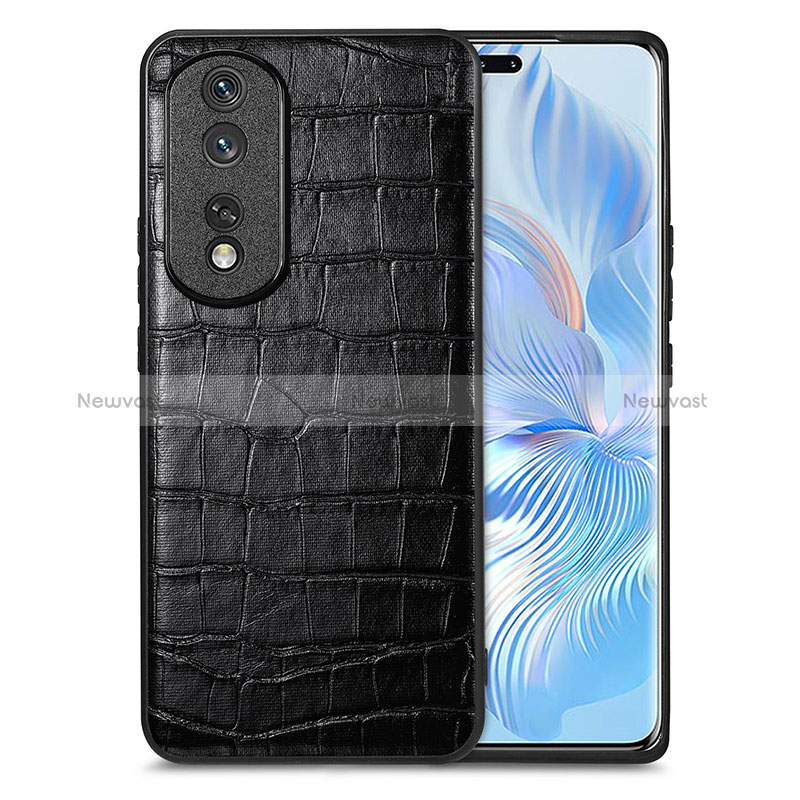 Soft Luxury Leather Snap On Case Cover S01D for Huawei Honor 80 Pro 5G