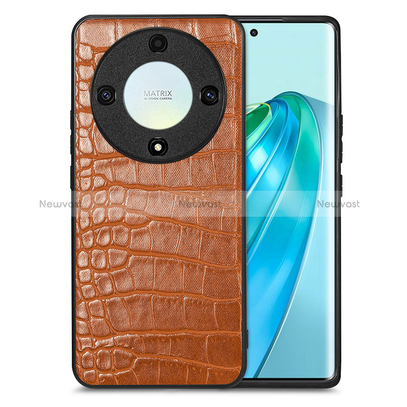 Soft Luxury Leather Snap On Case Cover S01D for Huawei Honor X9a 5G