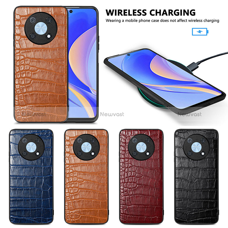 Soft Luxury Leather Snap On Case Cover S01D for Huawei Nova Y90