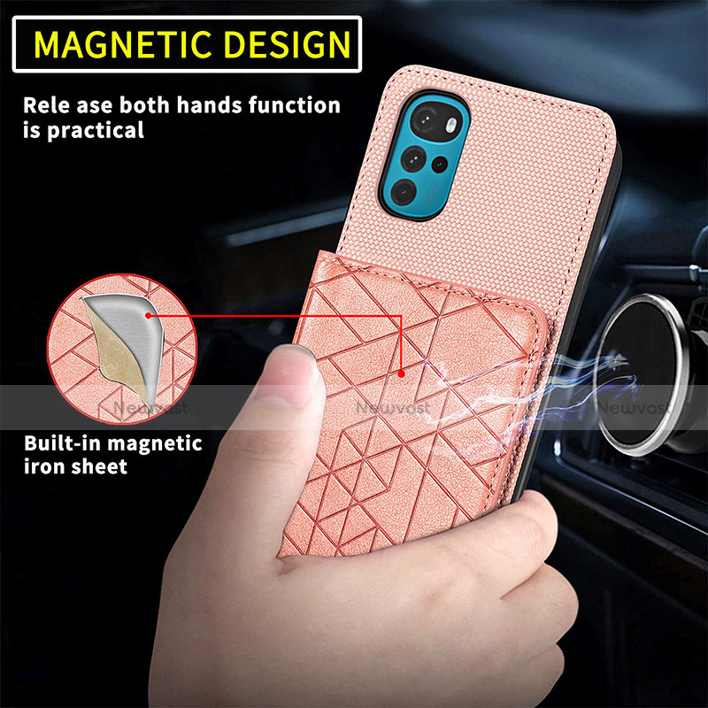 Soft Luxury Leather Snap On Case Cover S01D for Motorola Moto G22