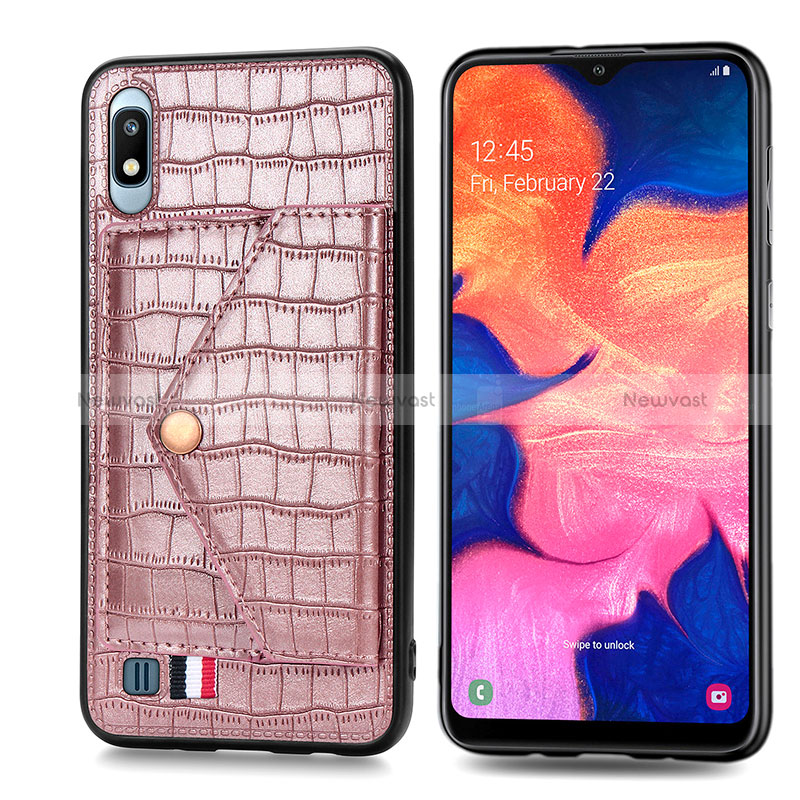 Soft Luxury Leather Snap On Case Cover S01D for Samsung Galaxy A10