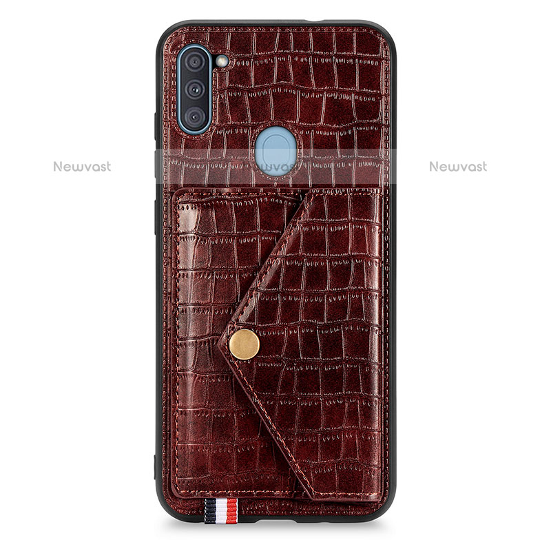 Soft Luxury Leather Snap On Case Cover S01D for Samsung Galaxy A11