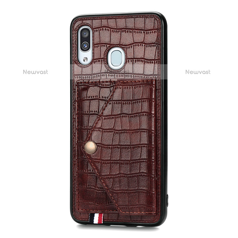 Soft Luxury Leather Snap On Case Cover S01D for Samsung Galaxy A20