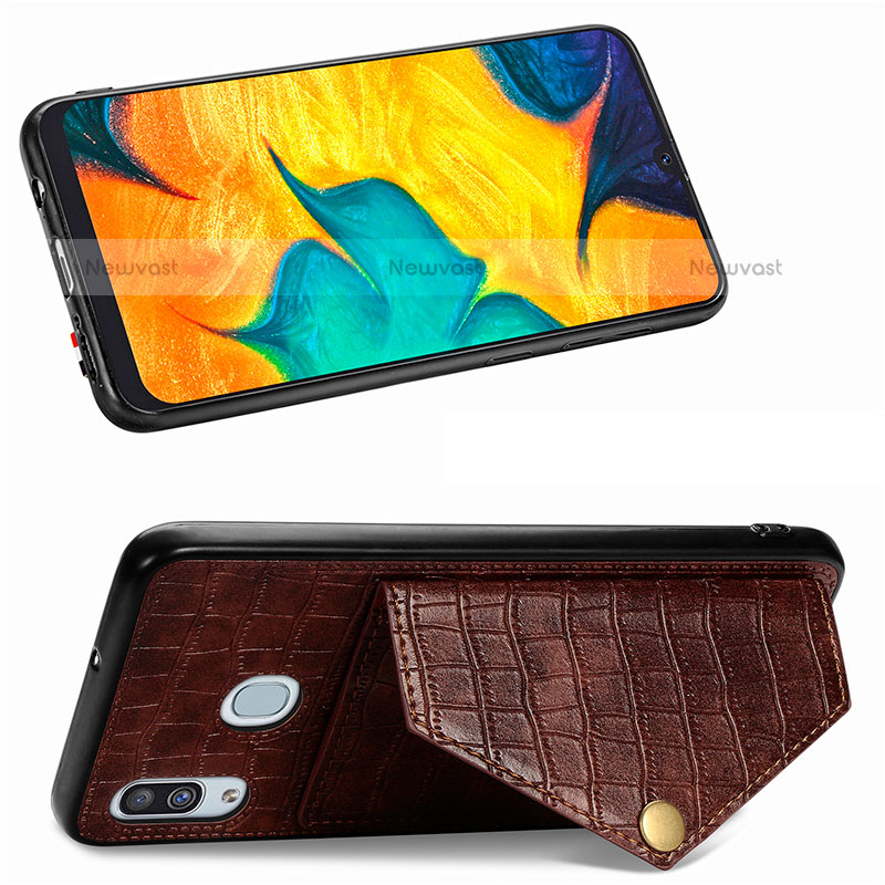 Soft Luxury Leather Snap On Case Cover S01D for Samsung Galaxy A20