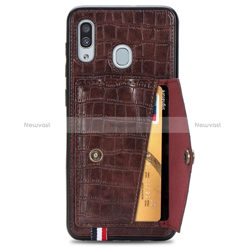 Soft Luxury Leather Snap On Case Cover S01D for Samsung Galaxy A30