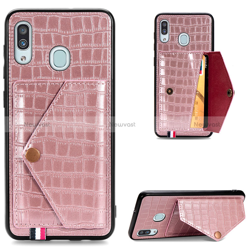 Soft Luxury Leather Snap On Case Cover S01D for Samsung Galaxy A30