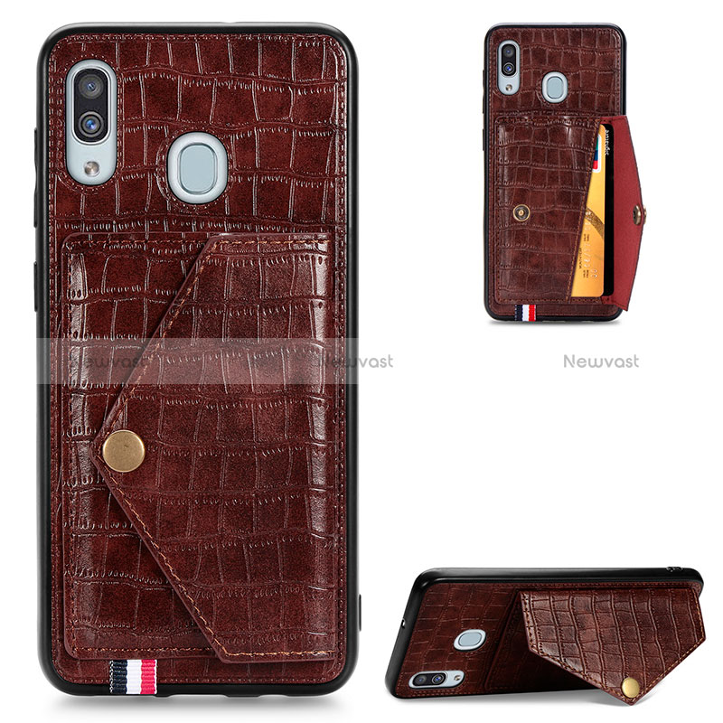 Soft Luxury Leather Snap On Case Cover S01D for Samsung Galaxy A30