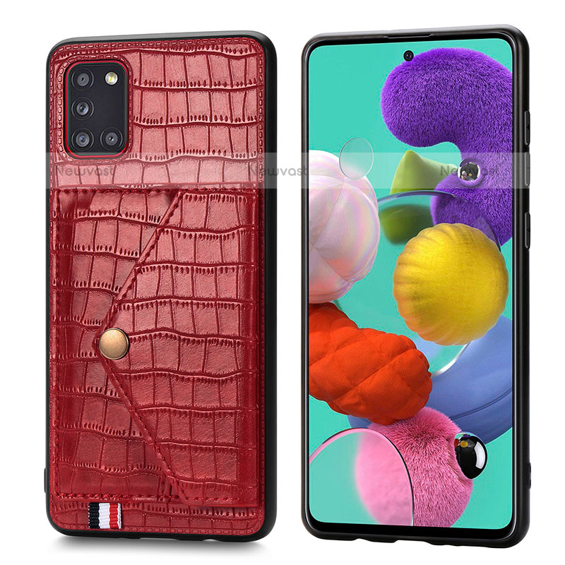 Soft Luxury Leather Snap On Case Cover S01D for Samsung Galaxy A31