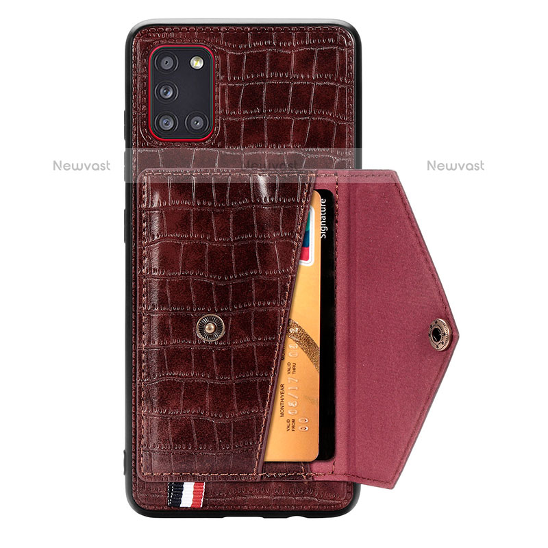 Soft Luxury Leather Snap On Case Cover S01D for Samsung Galaxy A31
