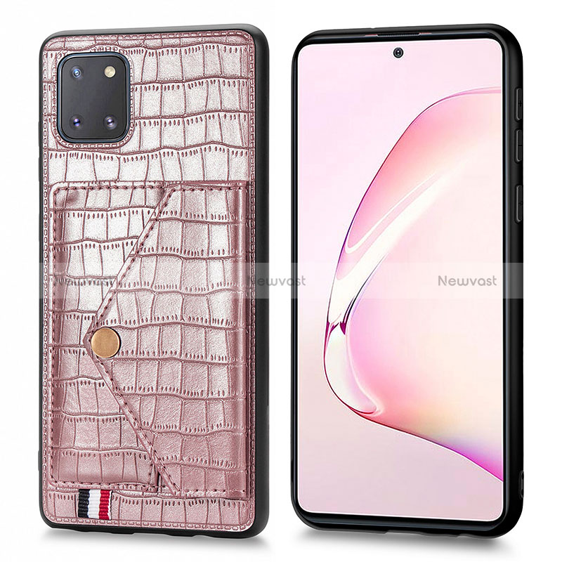 Soft Luxury Leather Snap On Case Cover S01D for Samsung Galaxy A81