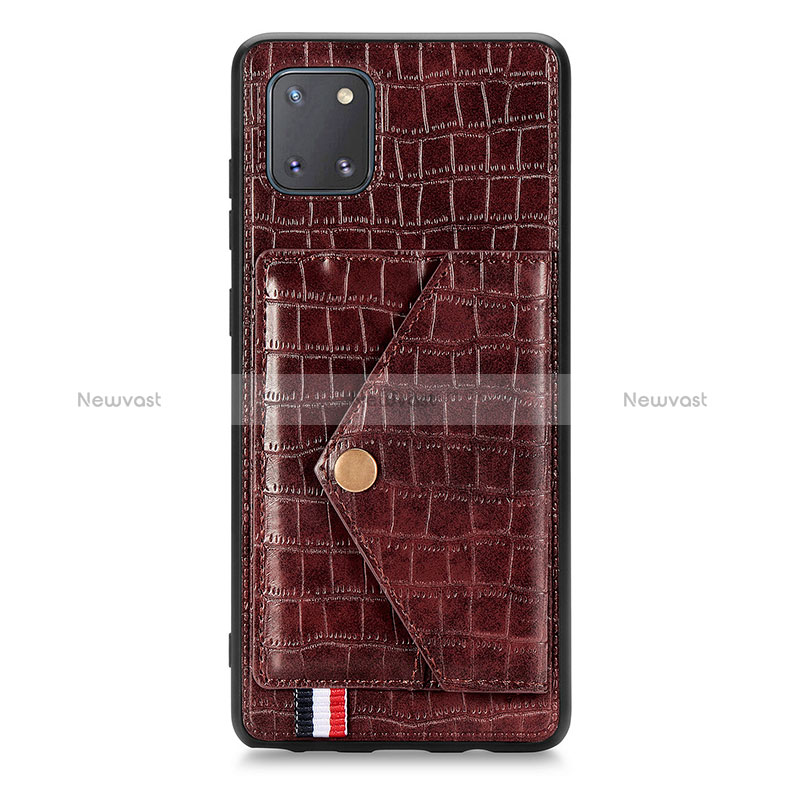 Soft Luxury Leather Snap On Case Cover S01D for Samsung Galaxy A81