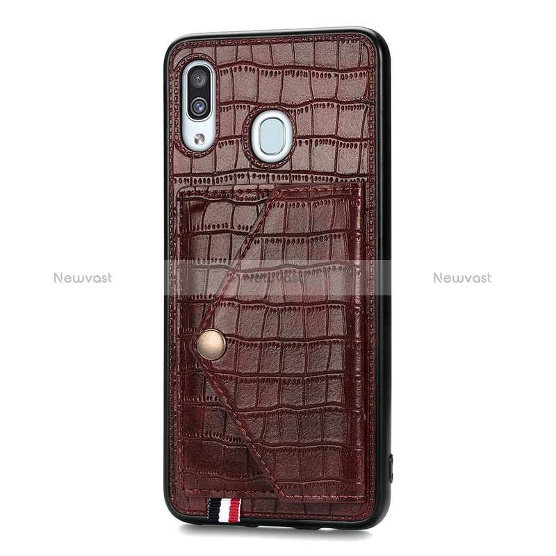 Soft Luxury Leather Snap On Case Cover S01D for Samsung Galaxy M10S