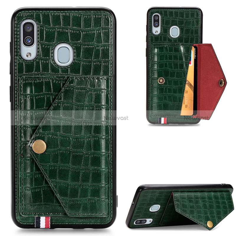 Soft Luxury Leather Snap On Case Cover S01D for Samsung Galaxy M10S