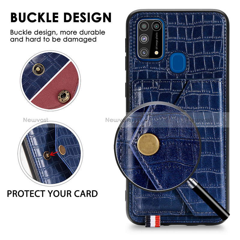 Soft Luxury Leather Snap On Case Cover S01D for Samsung Galaxy M21s