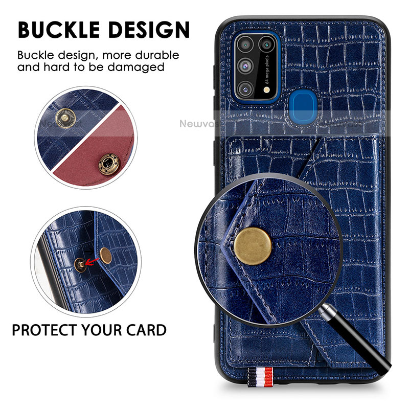 Soft Luxury Leather Snap On Case Cover S01D for Samsung Galaxy M31