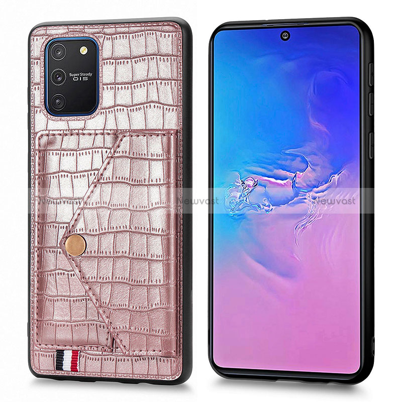 Soft Luxury Leather Snap On Case Cover S01D for Samsung Galaxy M80S Rose Gold