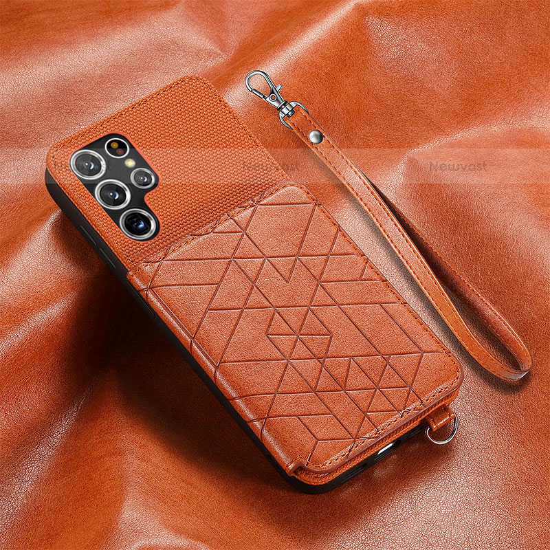 Soft Luxury Leather Snap On Case Cover S01D for Samsung Galaxy S21 Ultra 5G