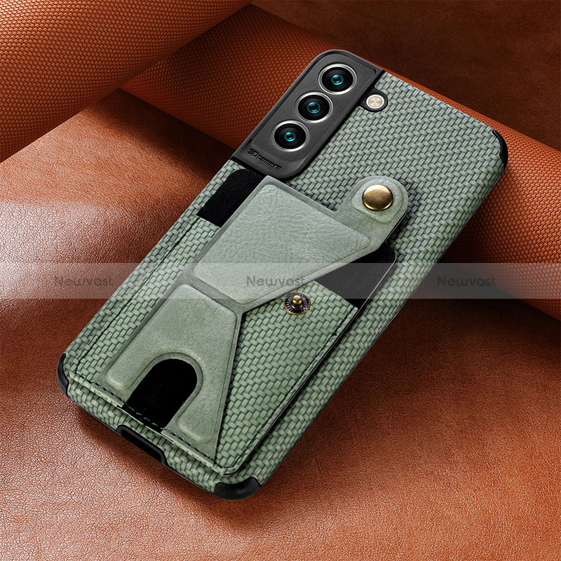 Soft Luxury Leather Snap On Case Cover S01D for Samsung Galaxy S24 Plus 5G Green