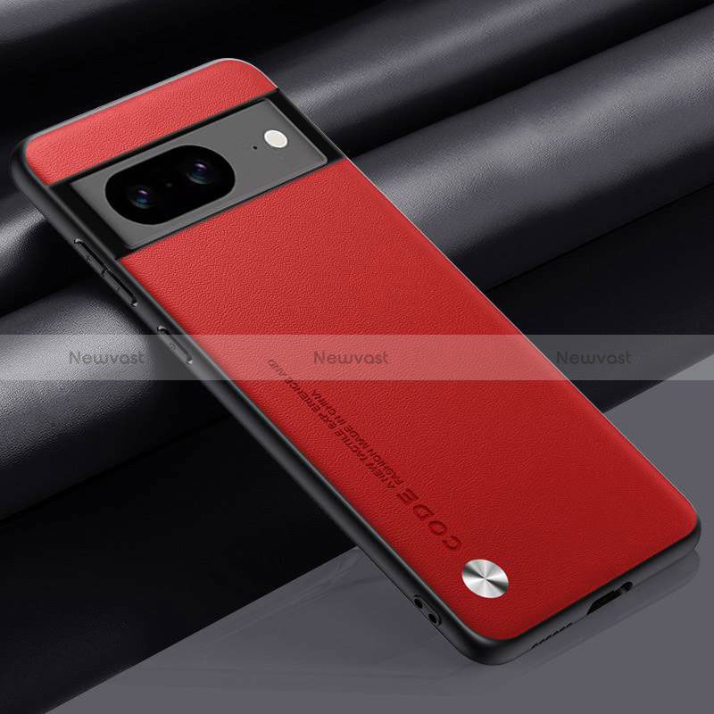 Soft Luxury Leather Snap On Case Cover S02 for Google Pixel 8a 5G Red