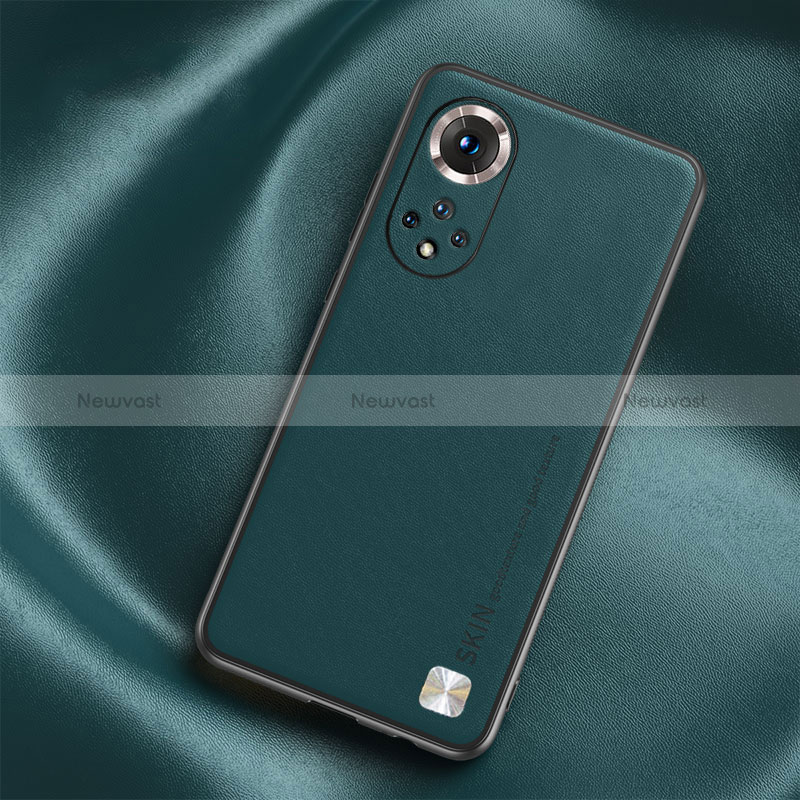 Soft Luxury Leather Snap On Case Cover S02 for Huawei Honor 50 5G Green