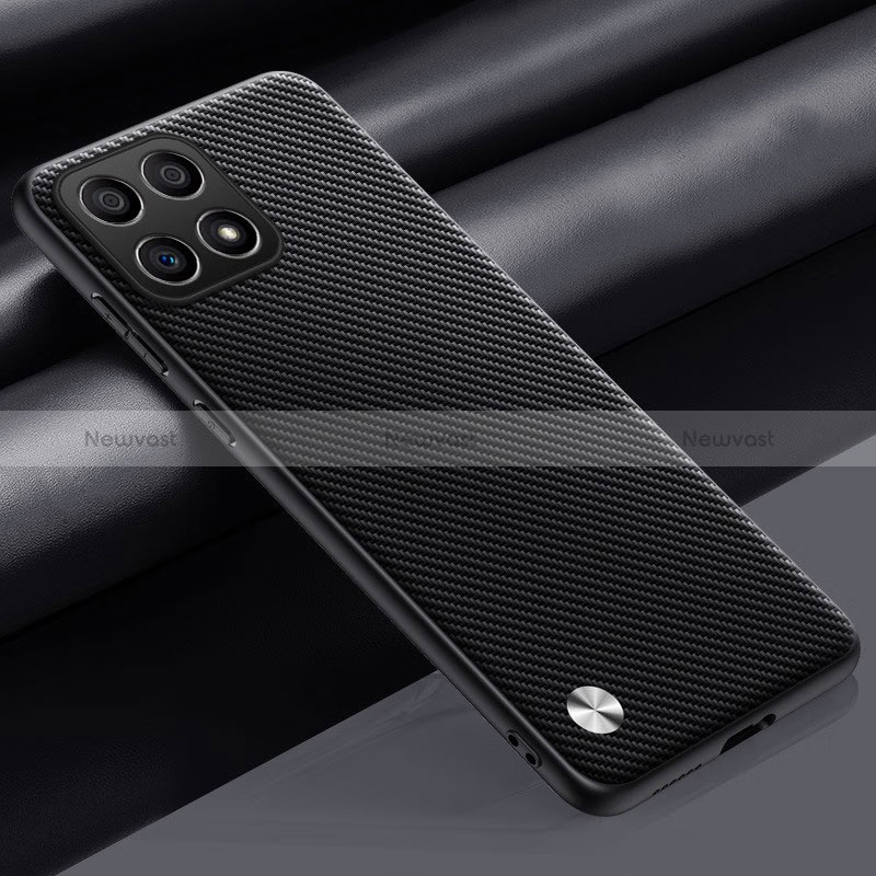 Soft Luxury Leather Snap On Case Cover S02 for Huawei Honor X8b Dark Gray