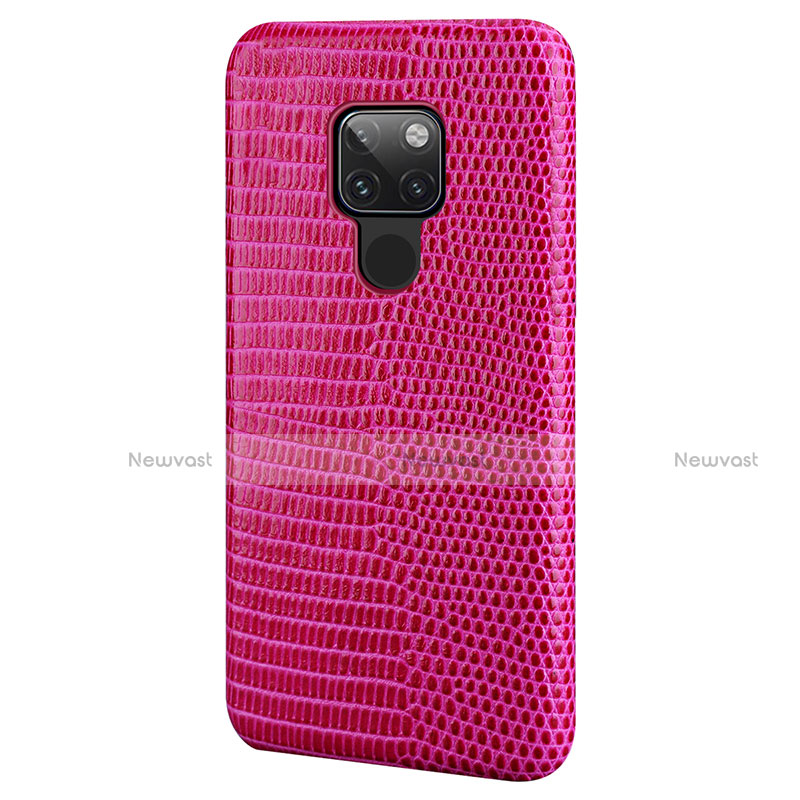 Soft Luxury Leather Snap On Case Cover S02 for Huawei Mate 20 Red