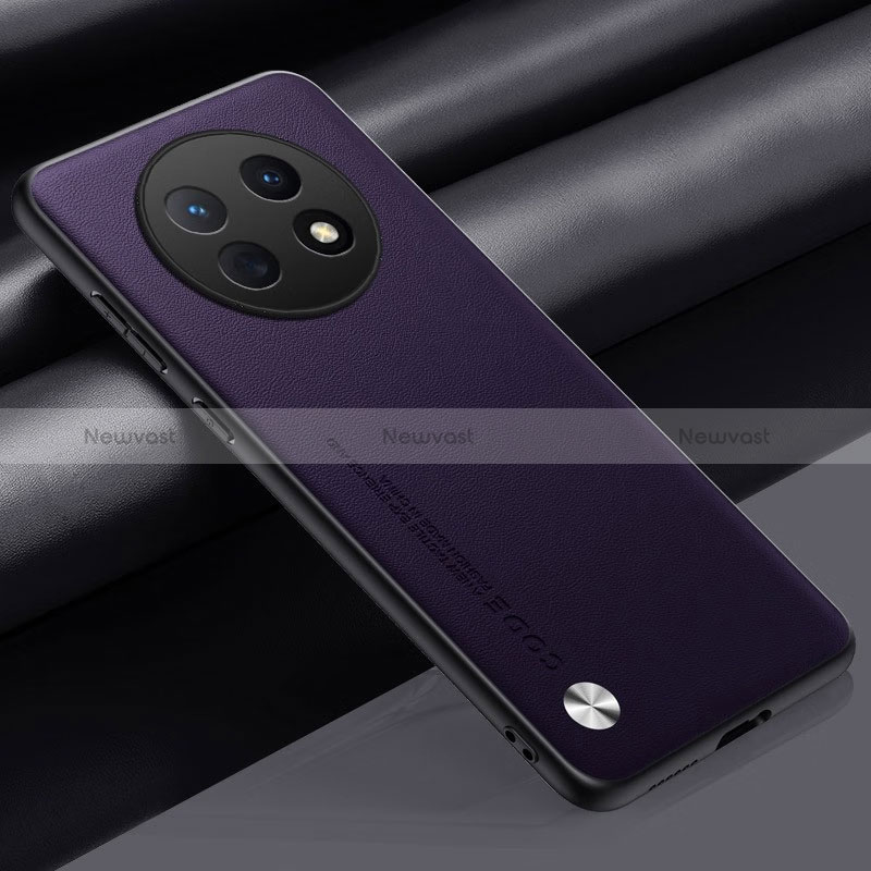 Soft Luxury Leather Snap On Case Cover S02 for Huawei Nova Y91 Purple