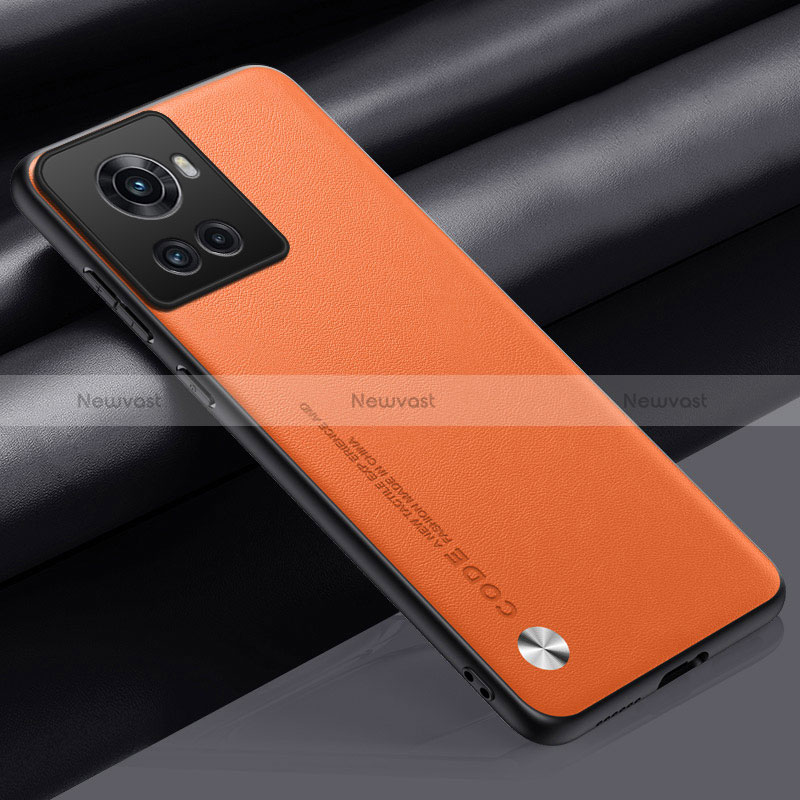 Soft Luxury Leather Snap On Case Cover S02 for OnePlus 10R 5G Orange