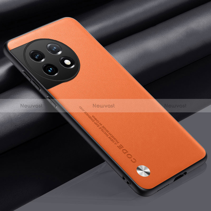 Soft Luxury Leather Snap On Case Cover S02 for OnePlus 11 5G Orange