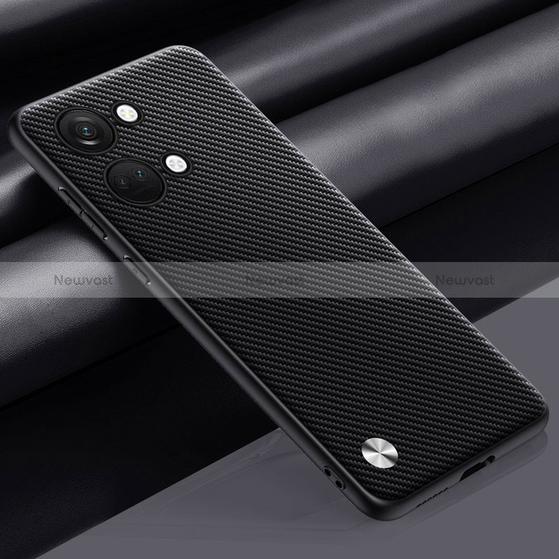 Soft Luxury Leather Snap On Case Cover S02 for OnePlus Ace 2V 5G Dark Gray