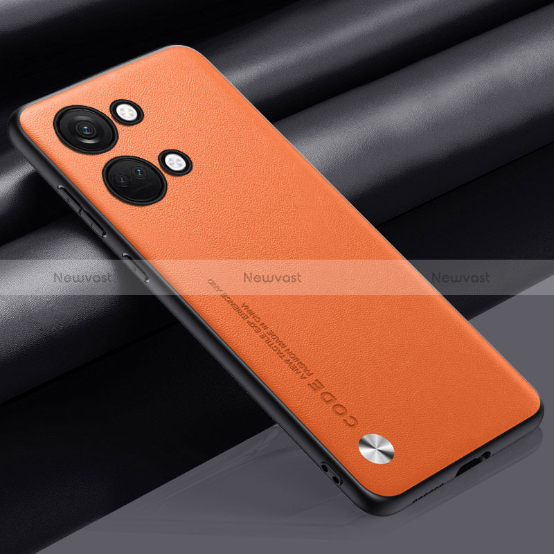 Soft Luxury Leather Snap On Case Cover S02 for OnePlus Ace 2V 5G Orange