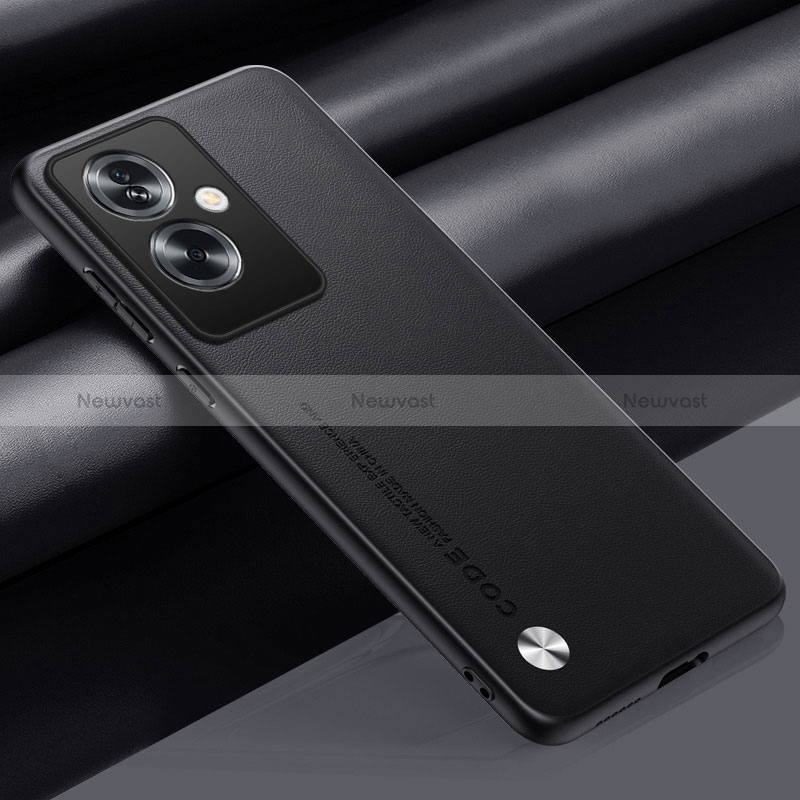 Soft Luxury Leather Snap On Case Cover S02 for Oppo A2 5G Black