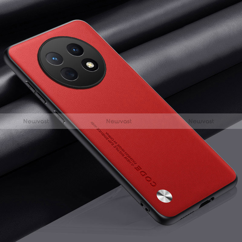 Soft Luxury Leather Snap On Case Cover S02 for Oppo A2 Pro 5G Red