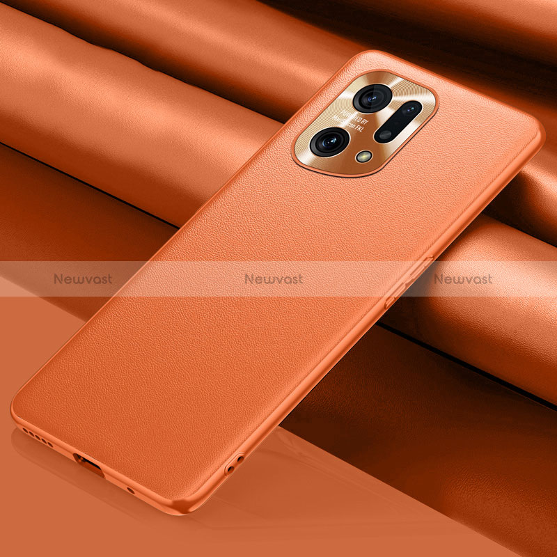 Soft Luxury Leather Snap On Case Cover S02 for Oppo Find X5 5G