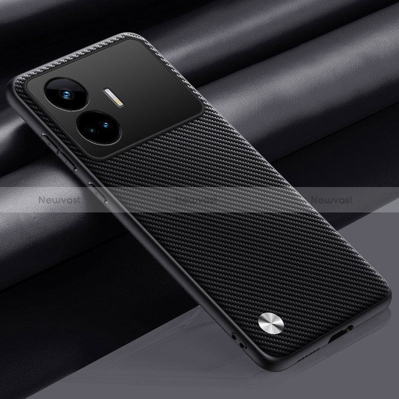 Soft Luxury Leather Snap On Case Cover S02 for Realme GT Neo5 SE 5G Dark Gray